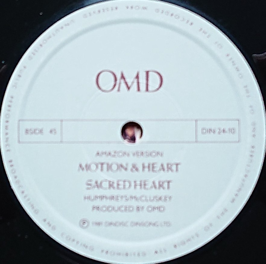 DIN 24-10 Souvenir Orchestral Manoeuvres in the Dark (OMD) Label